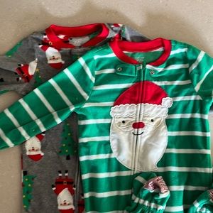 2 Carter holiday pj jumpsuits